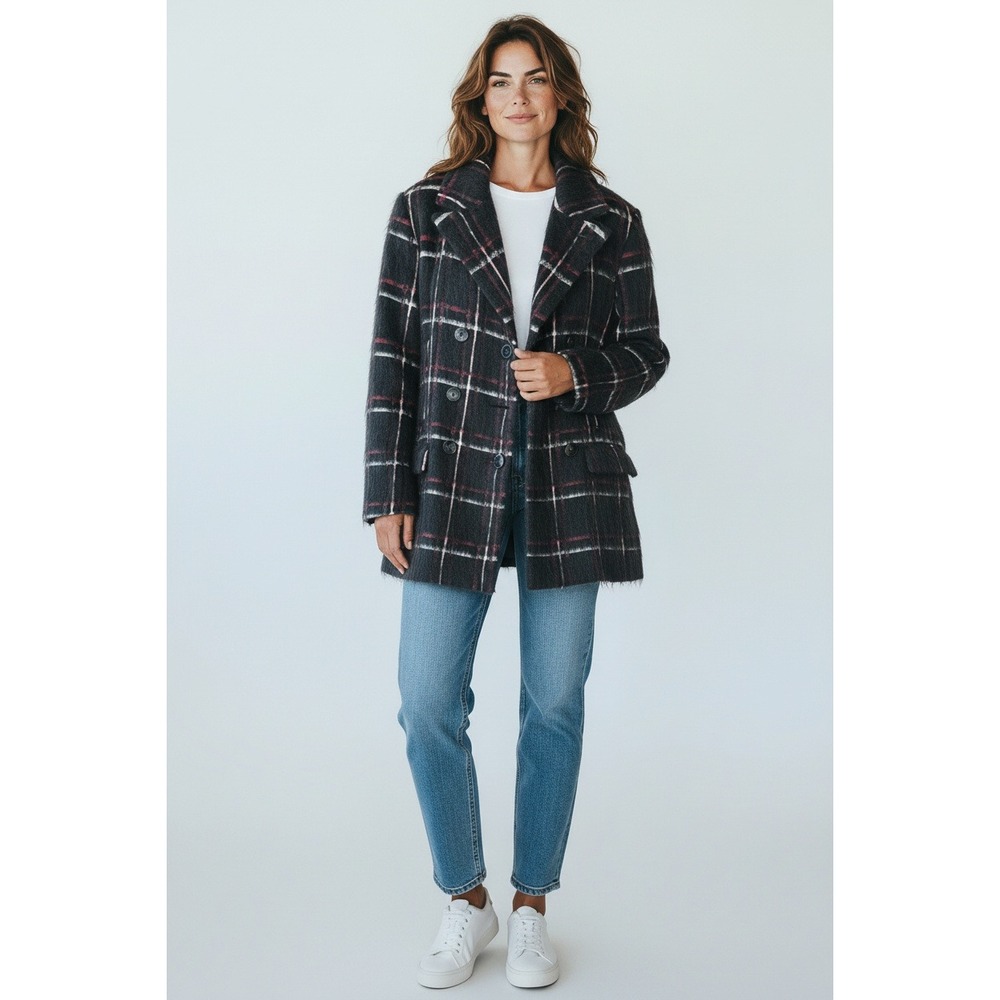 The Kooples Blazer Mohair Wool Blend Parisian Chic Jacket Size 34 Classic Preppy